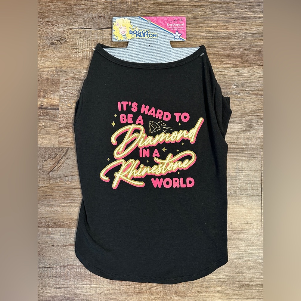Doggy Parton Dog T-Shirt XL - Rhinestone World